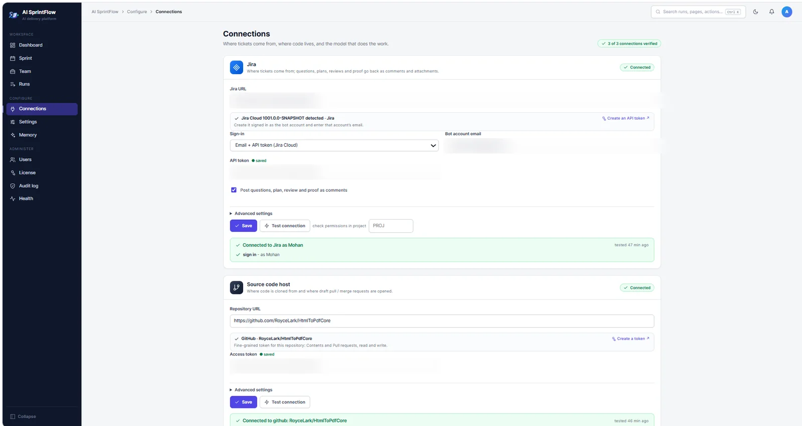 Connect Jira, your code host and any AI model